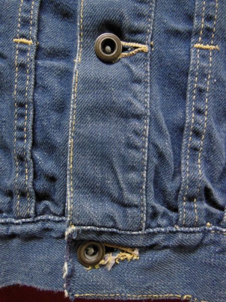 画像4: 1950'S UNKNWON ONE POCKET BOYS DENIM JACKET/ワンポケ1STタイプデニムジャケット (4)