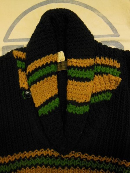 画像11: 1940'S DEADSTOCK SUPER QUALITY BLACK SHAWL COLLAR SWEATER/S (11)