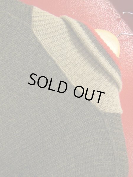 画像7: 1950'S〜 SOMERSET GRAY X RED SHAWL COLLAR WOOL SWEATER SIZE/SMALL (7)