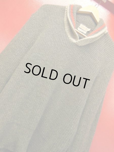 画像9: 1950'S〜 SOMERSET GRAY X RED SHAWL COLLAR WOOL SWEATER SIZE/SMALL (9)