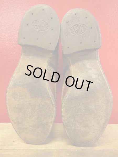 画像5: 1950'S A.S.BECK TWO TONE NYLON WEAVE U-WING TIP SHOES/8C (5)