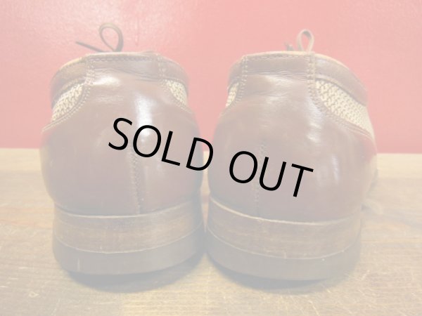 画像4: 1950'S A.S.BECK TWO TONE NYLON WEAVE U-WING TIP SHOES/8C (4)