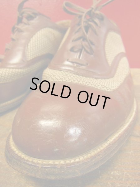 画像8: 1950'S A.S.BECK TWO TONE NYLON WEAVE U-WING TIP SHOES/8C (8)