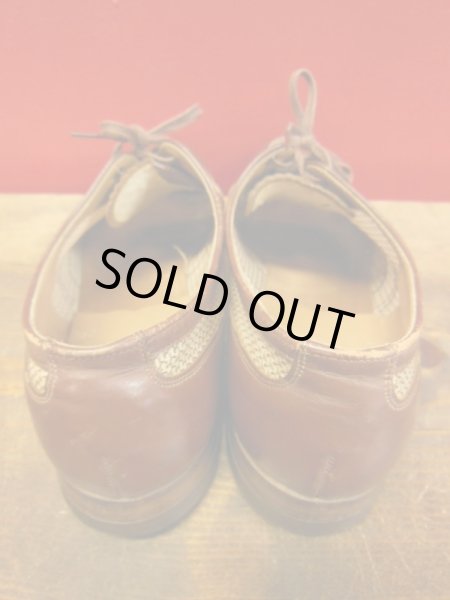 画像3: 1950'S A.S.BECK TWO TONE NYLON WEAVE U-WING TIP SHOES/8C (3)