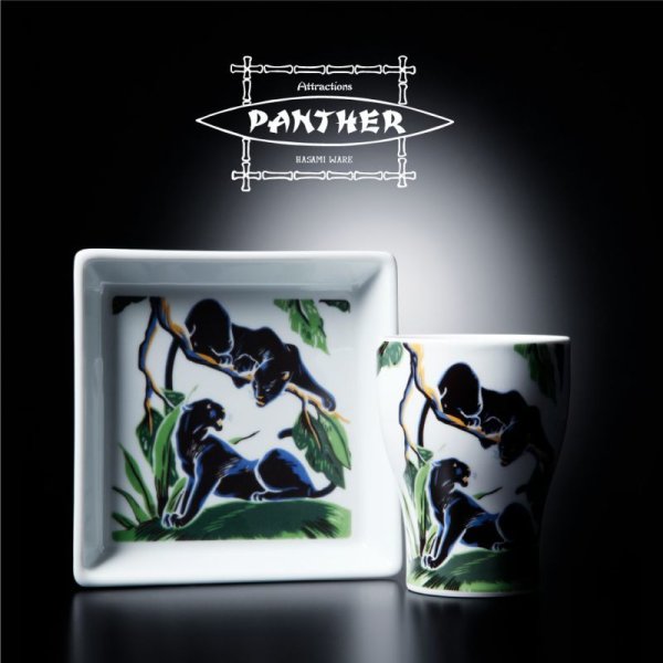 画像1:  Attractions -Hasami Ware- 波佐見焼 ”PANTHER”  Cup & Plate Set (1)
