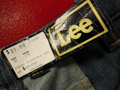 画像1: 1970'S NOS LEE "GEMINI REVERSIBLE JEAN" LOT415-0741 W28/ブーツカット ベルボトム