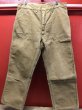 画像1: 1970'S CARHARTT BROWN DUCK W/KNEE PANTS LOT 62W 37X29  (1)