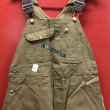 画像3: 1970'S DEADSTOCK KEY BROWN DUCK OVERALLS SIZE/36-28  (3)