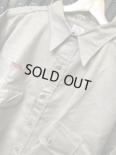 画像3: 1940'S〜 FINCK'S HBT WORK SHIRT SIZE/18, XX-LARGE (3)