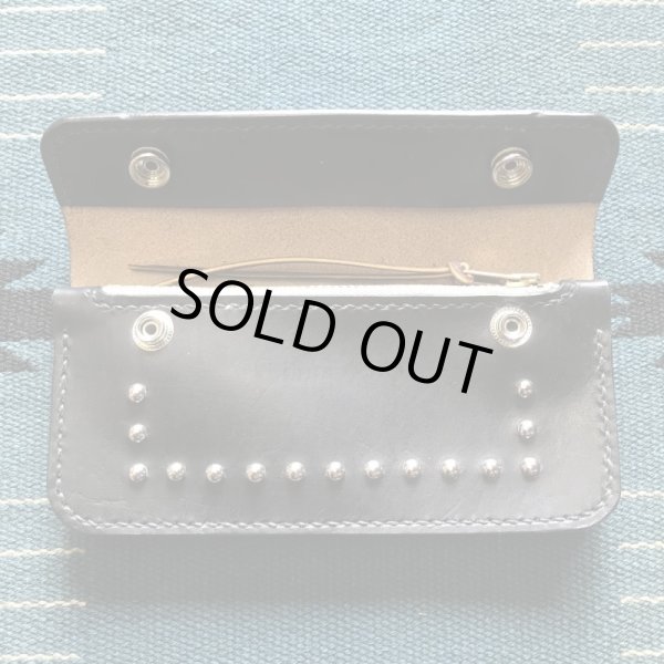 画像3: RAWHIDE STUDDED & JEWELED TRUCKERS WALLET LOT-501B/BLACK (3)