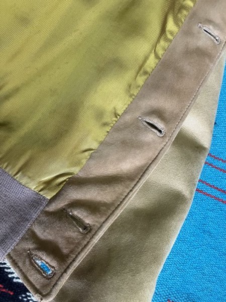 画像13: 1950'S CARIFORNIAN DEERSKIN HIDE LEATHER SPORTS JACKET/38/ビンテージ スポジャケ (13)