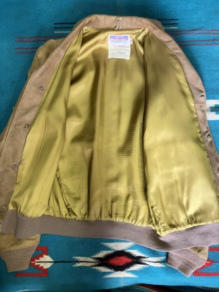 画像5: 1950'S CARIFORNIAN DEERSKIN HIDE LEATHER SPORTS JACKET/38/ビンテージ スポジャケ (5)