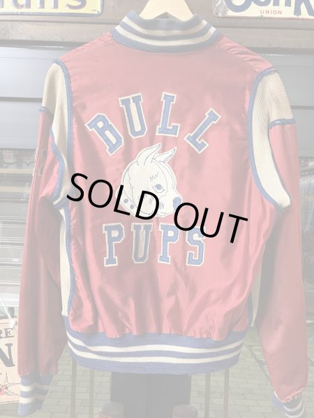 画像1: 1940'S ”BULL PUPS” SATIN ATHLETIC JACKET SIZE/42 (1)