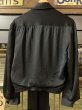 画像12: 1950'S JIM CLINTON SOLID BLACK GABERDINE JACKET SIZE/36  (12)