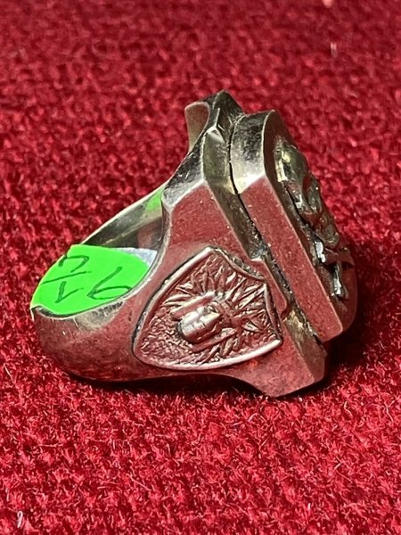 画像5: 1950'S NOS VINTAGE ART DECO STYLE SKULL MEXICAN RING ビンテージ メキシカン リング (5)