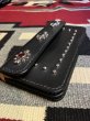 画像3: RAWHIDE STUDDED & JEWELED TRUCKERS WALLET LOT-501A/BLACK (3)