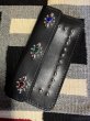 画像1: RAWHIDE STUDDED & JEWELED TRUCKERS WALLET LOT-501A/BLACK (1)