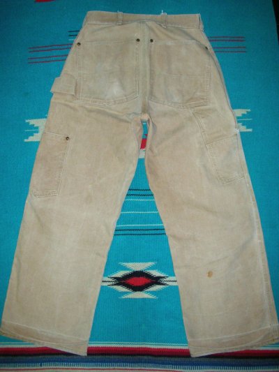 画像1: 〜1950'S  CARHARTT BRW DUCK W/KNEE PANTS W29 