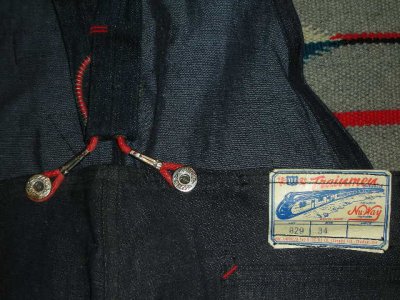 画像3: 1930'S〜 DEADSTOCK It's Walker's Trainmen OVERALLS SZ 34