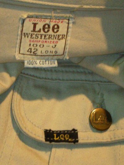 画像2: 1960'S LEE WESTERNER 100-J JACKET SZ/42 LONG