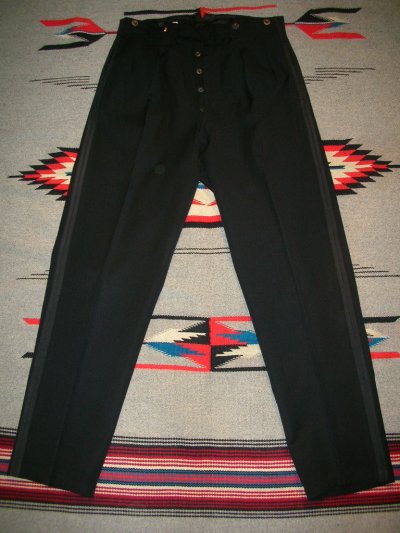 画像1: 1930'S〜 MOSS BROS UK TUXEDO TROUSERS 32X32 