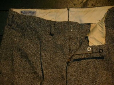 画像1: 1950'S TWEED WOOL TROUSERS 34X31 