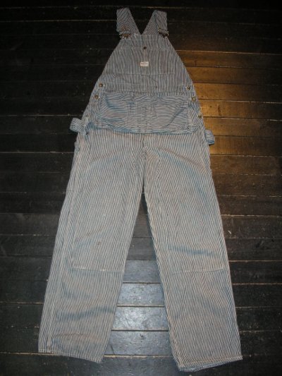 画像2: 1950'S HERCULES HICKORY STRIPE OVERALLS 36X34