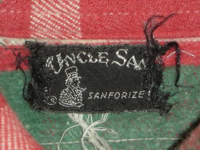画像2: 1940'S UNCLE SAM HEAVY FLANNEL SHIRT 