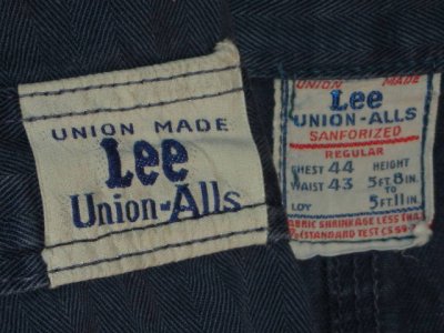 画像2: 1950'S LEE UNION ALLS/GULF NAVY HBT