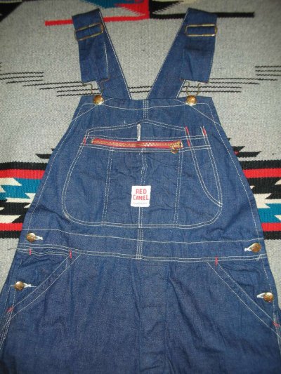 画像1: 1950'S RED CAMEL LOW BACK OVERALLS 33X30