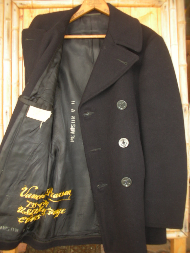 1950'S U.S.NAVAL CLOTHING FACTORY PEA COAT SZ/34 - ROCK-A-HULA ...