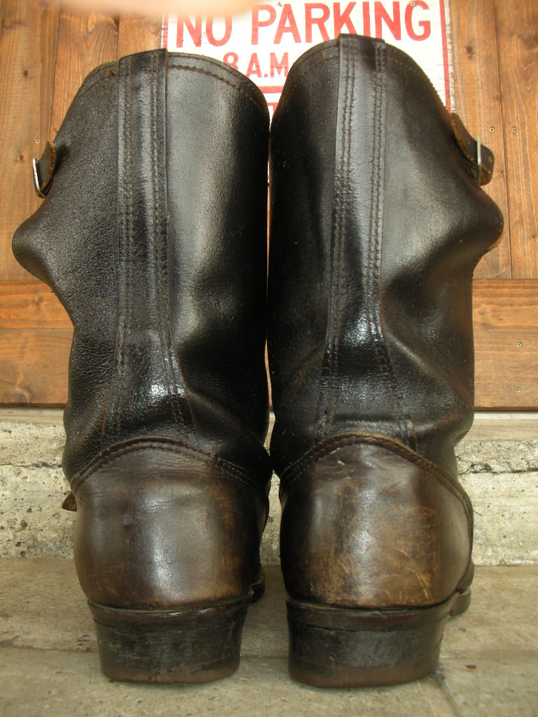 1960'S〜 UNKNOWN NON STEEL TOE ENGINEER BOOTS SZ/10~10H - ROCK-A