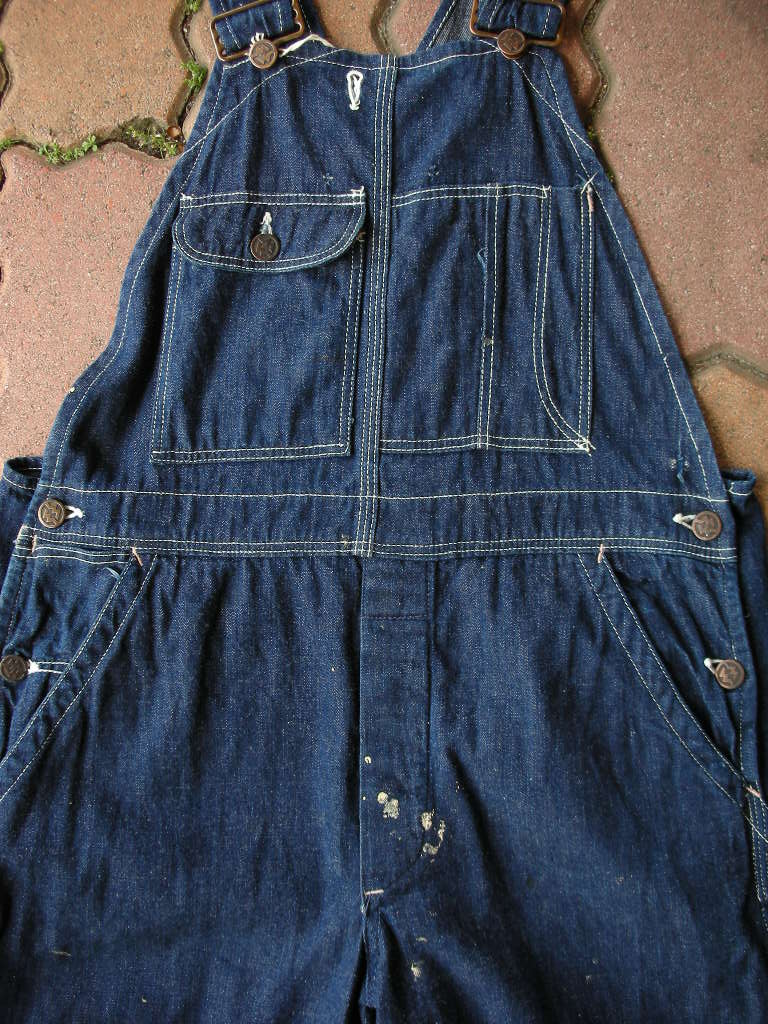 1940'S MONTGOMERY WARD DENIM OVERALLS 36X34 - ROCK-A-HULA Vintage