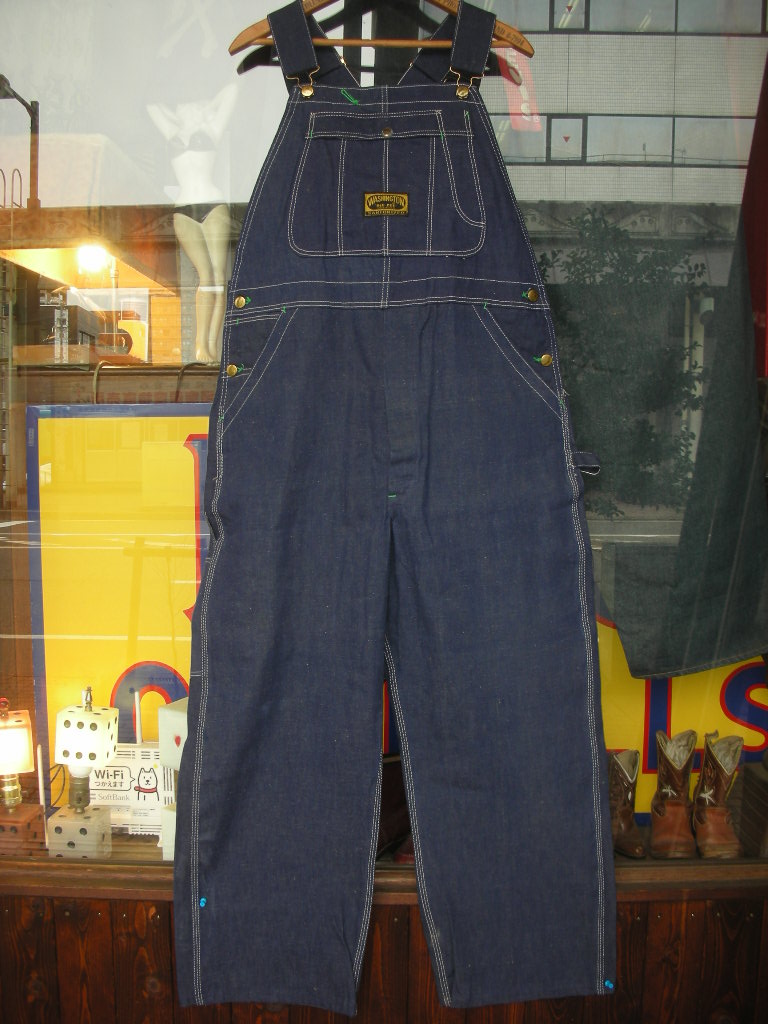 1960'S DEADSTOCK WASHINGTON DEE CEE LOWBACK DENIM OVERALLS SZ