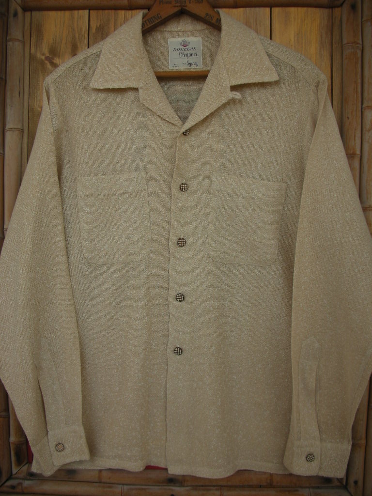 40s〜50s donegal rayon shirt開襟シャツ