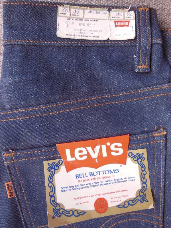 Levi's 70s USA製 646-0217 DEAD STOCK NOSSilve - デニム/ジーンズ