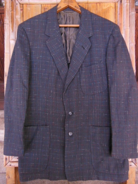 1950'S DUNBROOK DARK CHARCOALFLECK WOOL SPORT JACKET SZ/38 - ROCK