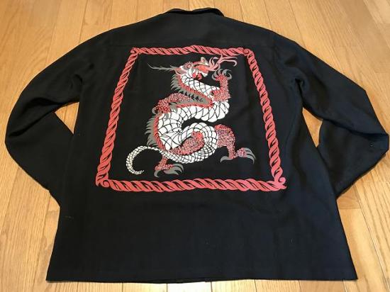 The Groovin High Vintage Style 50'S Dragon panel Box Shirt Long