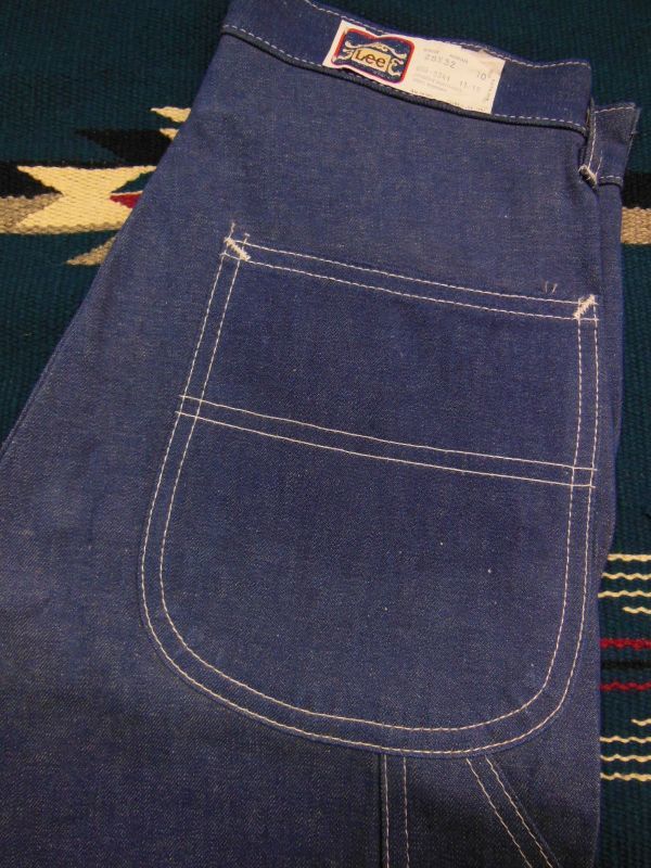 1970'S DEADSTOCK LEE STUDENT DUNGAREES LOT056-3341 28X32 - ROCK-A
