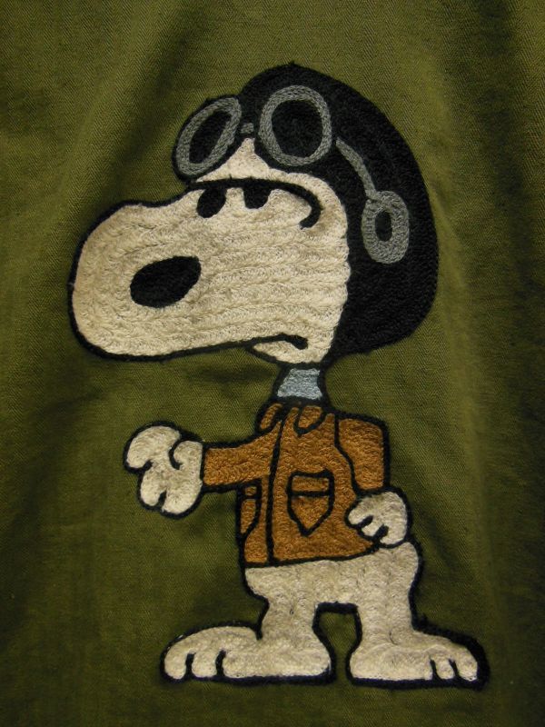 1940 S Us Army M 1947 Jacket Hbt Snoopy Embroideredスヌーピー刺繍 Sz Small Rock A Hula Vintage Clothing