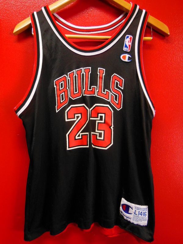 90S US古着 ビンテージ チャンピオンMEXICO製 NBA タンクトップ黒赤 