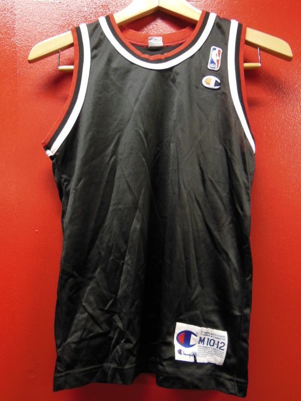 90S US古着 ビンテージ チャンピオンMEXICO製 NBA タンクトップ黒 23 ジョーダンBULLS/SZ/10-12  ROCK-A-HULA Vintage Clothing