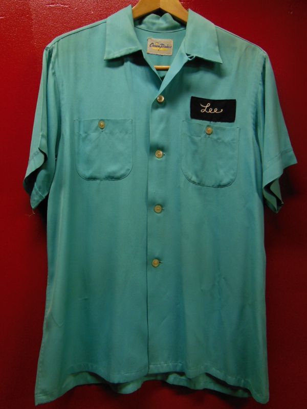 1950'S CROWN PRINCE 7UP EMBROIDERED RAYON BOWLING SHIRT SZ/M 
