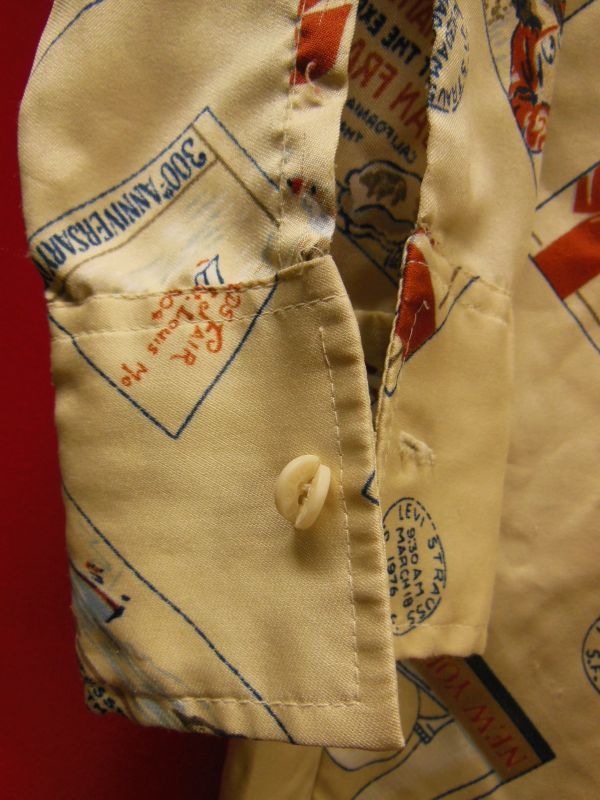 70S ビンテージ US古着 LEVI'S リーバイス ポリシャツ 20世紀初頭万博 
