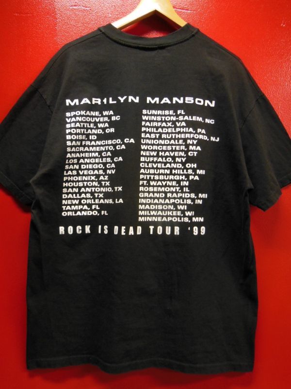 90s マリリンマンソン　ヴィンテージ　バンド　Tシャツ　XL 美品Kフォローで割引多数出品中