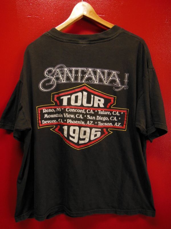 90S US古着 ビンテージ 1996 SANTANA サンタナ バンド ツアー Tシャツ ...