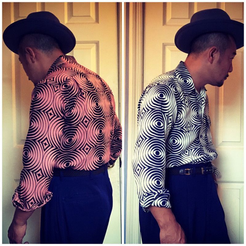 The GROOVIN HIGH Vintage Style Box Shirt Long Sleeves A174 Pink X