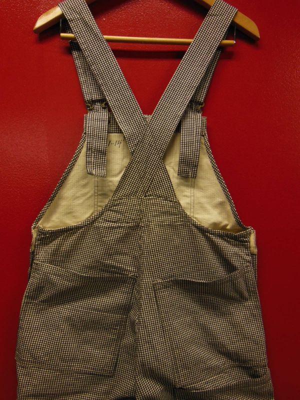 1950'S〜 WEARWELL PRINTED GINGHAM DUCK W KNEE OVERALLS 34X29