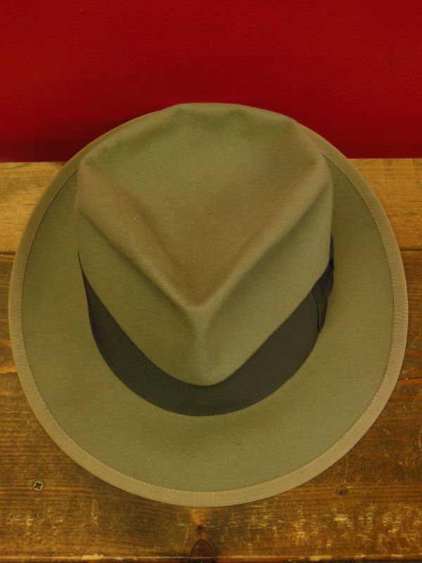 1950'S KNOX WOOL FEDORA HAT/7-1/4 (58cm)ビンテージフェドラハット