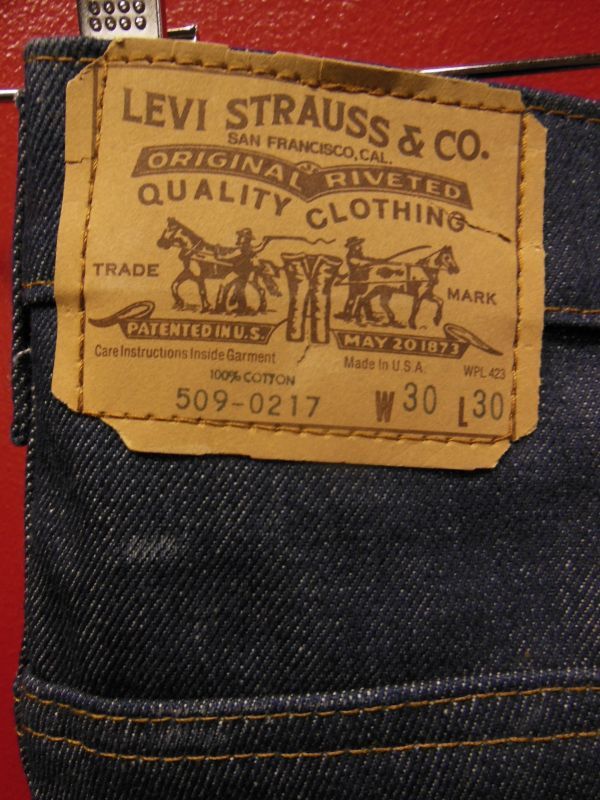 1984'S DEADSTOCK LEVI'S 509-0217 RIGID DENIM JEANS/MADE IN  ./SIZE/30X30 - ROCK-A-HULA Vintage Clothing
